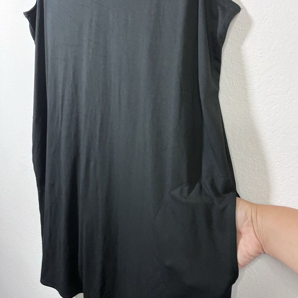 NEW J Jill Dress Black Sleeveless V Neck Wearever Tank Shift Womens Size XL NWOT - Picture 4 of 6